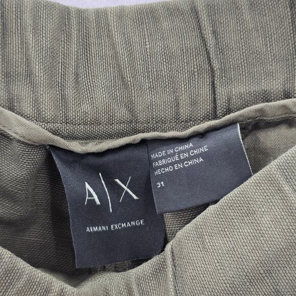 Armani Exchange Green Pullon Cargo Straight Tapered Pants 31 - Picture 6 of 7